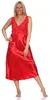 Damen Negligé Satin Nachtkleid Reizwäsche mit Spitze; Produktbild-Vorschau 1