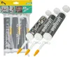 A set of three empty sealant cartridges with applicator tips and caps, presented on a white background. Produktbild-Vorschau