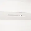A close-up view of a white bedside panel with a light strip and two USB ports. Produktbild-Vorschau