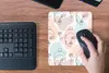 MuchoWow® Mauspad Mousepad Frau - Blumen - Strichzeichnung Produktbild-Vorschau 4
