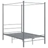 vidaXL Himmelbett Grau Metall 120x200 cm -  Betten & Produktbild-Vorschau 3