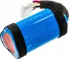 A close-up shot of a blue cylindrical battery pack with a white connector and wires. Produktbild-Vorschau