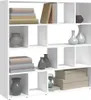 A white bookshelf filled with decorative items and books. Náhľad obrázku produktu
