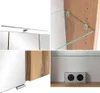 Spiegelschrank 105cm mit LED Aufsatzleuchte VASTO-03-WHITE Produktbild-Vorschau 4
