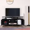 HOMCOM Meuble TV meuble télé bois banc TV pour téléviseur Voir les images du produit 13