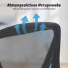 HOMCOM Netz-Bürostuhl mit klappbaren Armlehnen & Produktbild-Vorschau 7