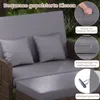 COSTWAY Chaise longue de jardin 3 en 1 en polyrotin, chaise Voir les images du produit 7