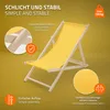ECD Germany 4x skládací dřevěné lehátko, žluté, do 120 kg, Náhled obrázku produktu 3