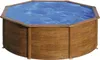 Piscina rotonda da parete in acciaio GRE con effetto legno Anteprima dell’immagine prodotto 11