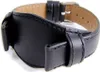 Uhrenarmband Leder mit Unterlage schwarz in Überlänge XL Produktbild-Vorschau 1