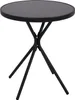 Bistrotisch 60 x 60 x 70 cm Glas Stahl Schwarz/Anthrazit Produktbild-Vorschau 1