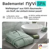 NYVI Bademantel NYVISpa Waffelpique - Uni Saunamantel für Produktbild-Vorschau 2