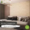 3D-Wandpaneele PVC | Stein Optik | Beige Muschelstein - 1 Produktbild-Vorschau 2