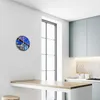 Glasuhr Wanduhr Küchenuhr Echt-Glas 30fi cm Brücke blau Produktbild-Vorschau 5