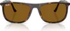 A front view of a pair of Ray-Ban sunglasses with brown lenses and a tortoiseshell frame, presented on a white background. Produktbild-Vorschau