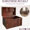 Kingpower Schatztruhe aus Holz Box mit Schloss Schatzkiste Produktbild-Vorschau 2