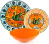 A set of colorful plates and a bowl with a cactus motif. Produktbild-Vorschau