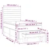 The Living Store Boxspringbett mit Matratze Creme 100x200 Produktbild-Vorschau 7