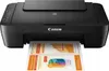 A black Canon Pixma printer is printing a document with charts and graphs. Produktbild-Vorschau
