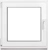 A white framed window on a white background. Produktbild-Vorschau