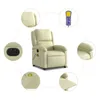 vidaXL Massagesessel Elektrisch Creme Echtleder Produktbild-Vorschau 9