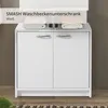 SMASH Badezimmer Waschbeckenunterschrank Weiß matt 63x55x29 Produktbild-Vorschau 3