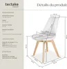 Chaises de salle à manger FRÉDÉRIQUE style scandinave - Voir les images du produit 6
