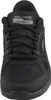 A close-up, front-facing view of a black Skechers sneaker. Podgląd zdjęcia produktu