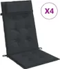 vidaXL Hochlehner-Auflagen 4 Stk. Schwarz Oxford-Gewebe Produktbild-Vorschau 1