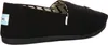 A side view of a black Toms Alpargata shoe. Voir les images du produit