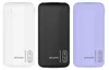 Three power banks in different colors are displayed side-by-side against a white background. Náhled obrázku produktu