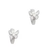 Creole 12x7mm Klappscharnier Schmetterling pinklila Silber Produktbild-Vorschau 4