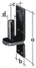 Kloben auf Platte 100x30 mm schwarz dekorativ Produktbild-Vorschau 2
