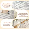 COSTWAY loft łóżko piętrowe 90x200cm z biurkiem, diodami Podgląd zdjęcia produktu 8