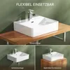 Waschbecken 50x42 cm mit Armatur Set, Keramik Produktbild-Vorschau 11