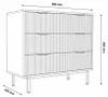 Home Deluxe Komoda NYLA - 90 x 80 I Kredens, szafa, szafka Podgląd zdjęcia produktu 6