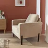 sweeek - Sessel mit Kord-Bezug und Metallfüßen - Beige Produktbild-Vorschau 6