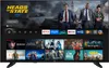 A television screen displaying a streaming service interface with movie and TV show posters. Produktbild-Vorschau