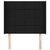 vidaXL Kopfteil mit Ohren Schwarz 93x16x118/128 cm Stoff -  Produktbild-Vorschau 12
