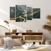 Bild auf Leinwand - Leinwandbild - 4 Teile - Berge Weg Wald Produktbild-Vorschau 7
