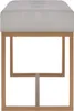vidaXL Bank 80 cm Grau Samt Produktbild-Vorschau 2