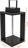 Metall Solar Laterne schwarz 25 LED warm weiß - 45 x 22 cm Produktbild-Vorschau 2