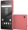 A coral-colored Sony Xperia Z5 Compact phone is shown from the front and back against a white background.