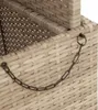 vidaXL Tavolo da giardino beige 90x55x71 cm in poly rattan Anteprima dell’immagine prodotto 9