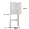 A white washing machine cabinet with dimensions indicated. Náhľad obrázku produktu