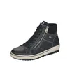 A black high-top sneaker is shown against a white background. Produktbild-Vorschau
