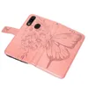 Galaxy A20 Hülle, Schmetterling Prägung Flip Leder Produktbild-Vorschau 7