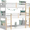 Homestyle4u Etagenbett 90x200 cm Hochbett Dreifachbett Weiß Produktbild-Vorschau 15