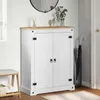 vidaXL Schoenenkast, wit, 86 x 38,5 x 108 cm, massief Productafbeelding-voorbeeld 2