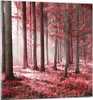 Bilder auf glas - Einteilig - Wald Rot Bäume - 60x60cm - Produktbild-Vorschau 1
